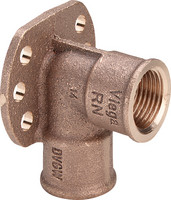 Viega Wandscheibe 3471, Rotguss, mit Befestigungsflansch