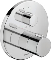 Duravit Fertigmontageset, UP-Thermostat, Rosette rund