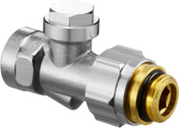 Oventrop Absperrverschraubung Combi 3, Messing vernickelt