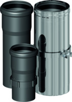 Almeva Schieberohr LIB, PPH/Edelstahl glänzend