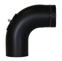 Bertrams Bogen Pelletino, 90°, mit Reinigungsöffnung, glatt