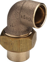 Viega Winkelverschraubung 94096, 90°, Rotguss, konisch dichtend, winklig