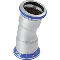 Geberit Bogen Mapress, 15°, Edelstahl