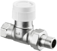 Oventrop Rücklauf-Thermostatventil Baureihe AV 9, Durchgang, Messing vernickelt