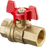 Oventrop Kugelhahn EZB, Flügelgriff Aluminium, IG, entzinkungsbeständiges Messing