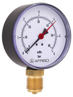 Afriso Hydrometer HY 80 radial, G 1/2 B, Gehäuse-Ø 80 mm