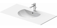 Duravit Möbel-Waschtisch Darling New, mit Hahnloch, mit Überlauf, mit Hahnlochbank