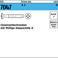 ISO 7047 A 2 H Linsensenkschrauben mit Phillips-Kreuzschlitz H