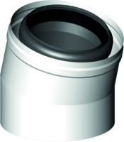 Almeva Abgasbogen LIK, 15°, PPH/PPH, weiß