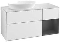 V&B Waschtisch-Unterschrank FINION, 120 cm, Abdeckplatte white matt