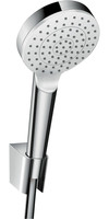 hansgrohe Brausehalterset Crometta, weiß/chrom