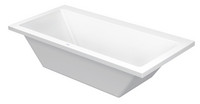 Duravit Rechteck-Badewanne Vero, Einbauversion, 2 Rückenschrägen, weiß