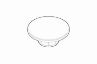 Alape Ventilkappe, 74 x 31 x 74 mm, rund, Ø 74 mm, mit Grundkörper