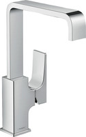 hansgrohe Waschtisch-Einhebelmischer 230 Metropol, mit Hebelgriff, Push-Open-Ablaufgarnitur, Ausladung 165 mm