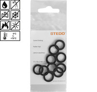 STEDO Gummi-Dichtungsset, für Überwurfmutter im Abwasserbereich