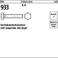DIN   933 Sechskantschrauben mit Gewinde bis Kopf