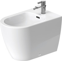 Duravit Stand-Bidet Soleil by Starck, 37 x 60 cm, mit Hahnloch, Überlauf, Hahnlochbank