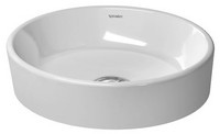 Duravit Aufsatz-Waschtisch Starck 2, 43,5 x 39,5 cm, geschliffen, ohne Hahnloch, Überlauf, Hahnlochbank