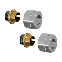 Flamco Anschlussset F 11, G 3/4 F Eurokonus, Messing vernickelt