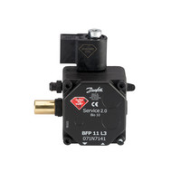 Danfoss Ölbrennerpumpe BFP 11, mit Magnetventil und Druckregelung stirnseitig