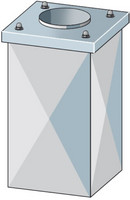 Bertrams Stülpkopf CAMINO-FIX, Typ Edelstahl, mit Abdeckung