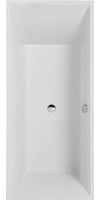 V&B Rechteck-Badewanne Squaro, Ablauf mittig, Quaryl
