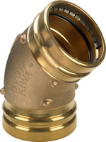 Viega XL-Bogen Sanpress 2226XL, 45°, Rotguss, SC-Contur