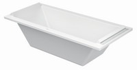 Duravit Rechteck-Badewanne Starck, Einbauversion, 2 Rückenschrägen, weiß