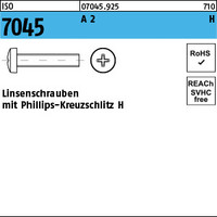 ISO 7045 A 2 H Linsenschrauben mit Phillips-Kreuzschlitz H
