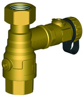 Pneumatex Kappenabsperrhahn, beidseitig IG, Messing