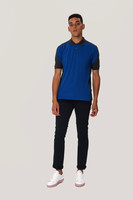 HAKRO Poloshirt Contrast Mikralinar®,royalblau/anthrazit,Gr.XS-6XL