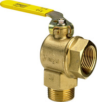 Viega Gaszählerkugelhahn G2110T, Messing, Eck, mit TAE