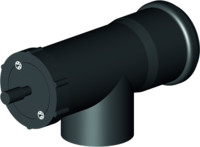 Almeva Umlenk-T-Stück STARR, mit Messöffnung, mit Revision, PP