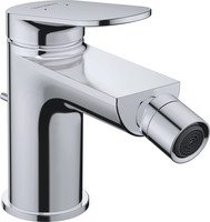 Duravit Bidet-Einhebelmischer Wave, Ausladung 128 mm, mit Zugstange Ablaufgarnitur