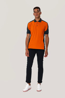 HAKRO Poloshirt Contrast Mikralinar®,orange/anthrazit,Gr.XS-6XL