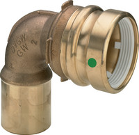 Viega Einsteckbogen Geopress 9616.1TW, 90°, Rotguss, mit SC-Contur, Einsteckende