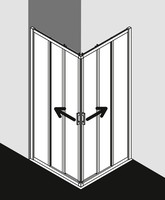 FORMAT Pro 2.0 Gleittür-Eckeinstiegshälfte 3-tlg., silber hochglanz, rechts