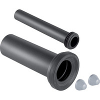 Geberit Anschlussgarnitur, 300 mm, für Wand-WC, PE-HD, mattverchromt