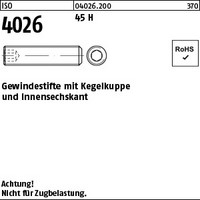 ISO  4026 Gewindestifte mit Innensechskant und Kegelkuppe