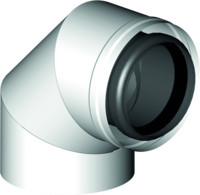 Almeva Abgasbogen LIK, 87°, PPH/PPH, weiß