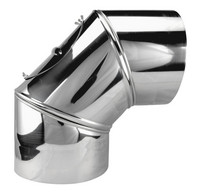 Bertrams Segmentbogen VLE-Plus, mit Reinigungsverschluss, 3-teilig, Edelstahl V4A