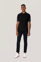 HAKRO Poloshirt Contrast Mikralinar®,schwarz/anthrazit,Gr.XS-6XL