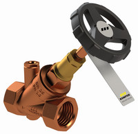 Kemper Freistrom-Absperrventil Weser, PN 16, Rotguss, mit Entleerstopfen