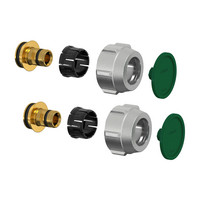 Flamco Klemmverschraubung-Set A3, Messing vernickelt