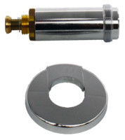 Deltamess Mantelrohr, mit 2-tlg. Wandabdeckrosette, verchromt