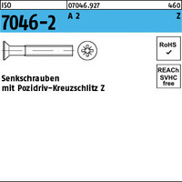 ISO 7046-2 A 2 Z Senkschrauben mit Pozidriv-Kreuzschlitz Z
