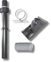 Wolf Paket Luft-/Abgaszubehör, Ø 80/125, bis 50 kW, senkrecht, Schrägdach