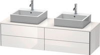 Duravit Waschtisch-Unterschrank XSquare, 160 x 54,8 x 40 cm, 4 Schubkästen, Becken beidseitig, wandhängend