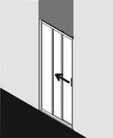 FORMAT Pro 2.0 Gleittür 3-tlg. mit Festfeld, silber hochglanz, rechts