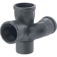 Geberit Schachtbogenabzweig Silent Pro, 87,5°, links, Innenradius, hochschalldämmend